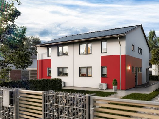 Doppelhaus-Aura-136-Satteldach-Schwarz-Strasse-Photovoltaik-Waermepumpe-Sonderausstattung